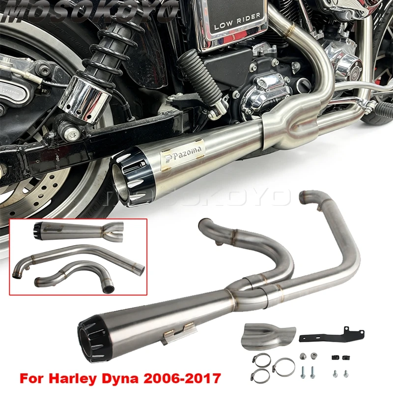Фото Полный комплект выхлопных систем, глушителей и аксессуаров для Harley Dyna Wide Super Glide FXDC FXD FXDI FXDCI FXDI35 FXDWG FXDWGI 06-17. №1