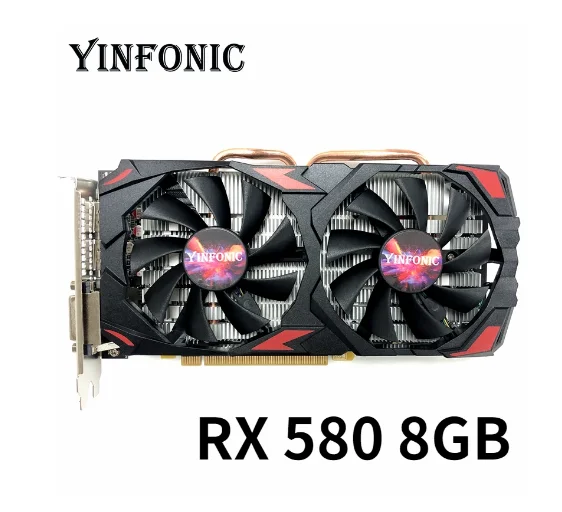 Графическая видеокарта RX 580 8 Гб бит 2048SP GDDR5 для AMD Radeon серии VGA карты RX580 8g майнинга |