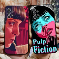 pulp fiction movie poster phone case funda for samsung s22ultra s21 s20 s30 ultra s9 s10 s8 s7 s6 pro plus edge s21fe shell