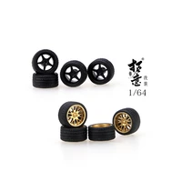 xcartoys 164 abs wheels 4 sets per pack rubber tire hot assembly rim custom modified parts jdm model car vehicle toys 16pcs