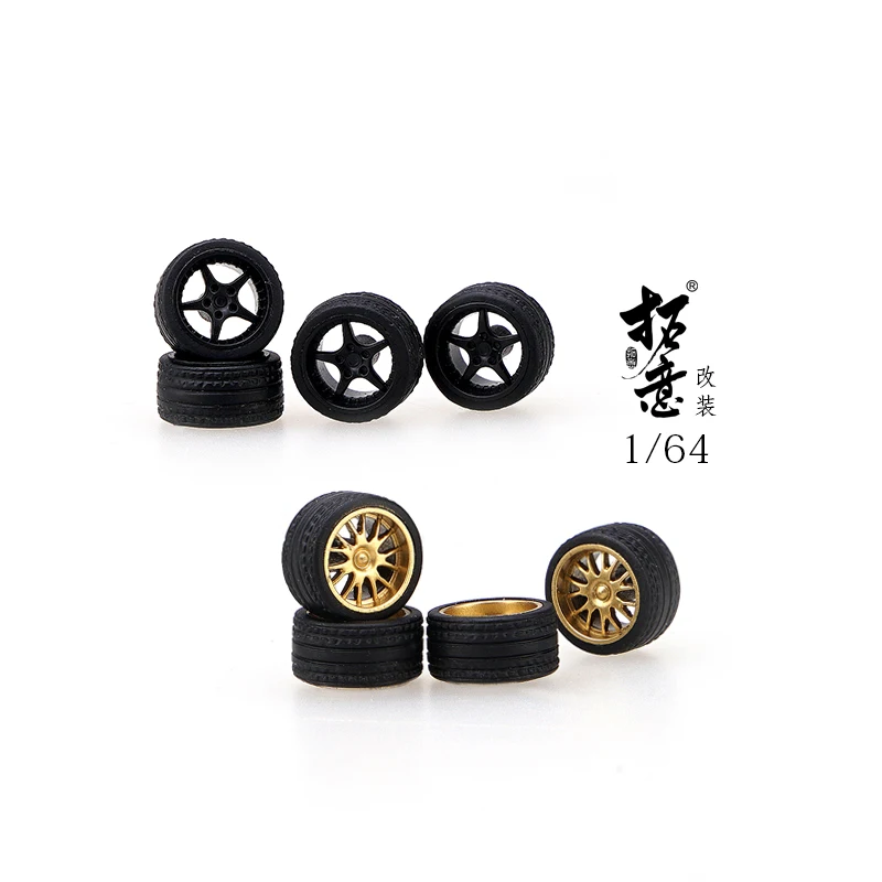 Xcartoys 1/64 ABS колёса 4 комплекта в упаковке резиновая шина Горячая сборка обод