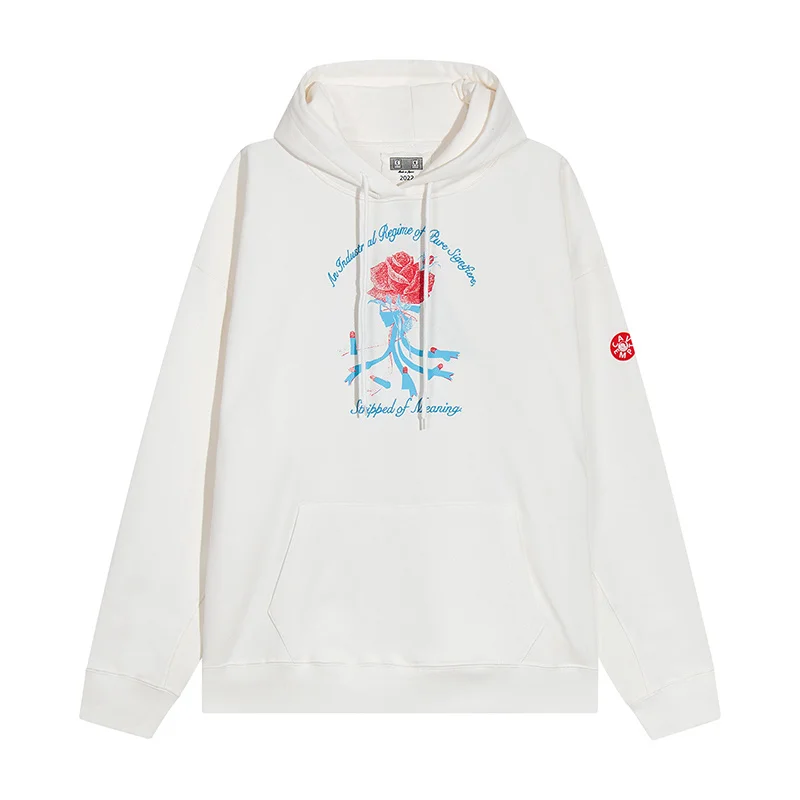 

Rose 23SS CAVEMPT C.E Embroidery Letter Printing Leisure Loose Hooded Pullover Sweater For Men And Women