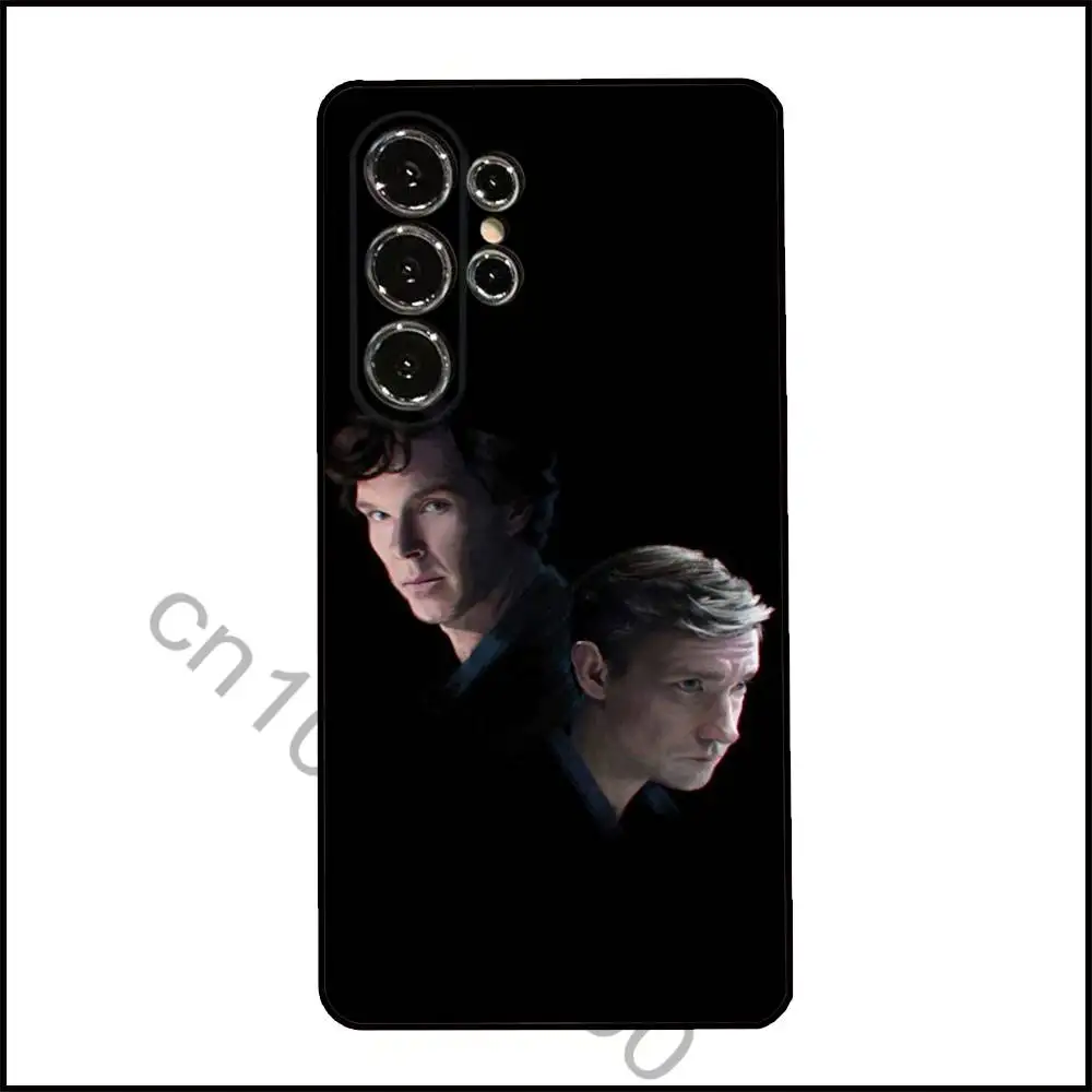 Фото Чехол для телефона S-Sherlock для Samsung Galaxy A13,21s,22,31,32,52,53,71,80,A91, мягкий черный корпус №2