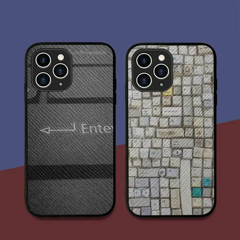 

MaiYaCa Keyboard Phone Case Hard Leather Case for iPhone 11 12 13 Mini Pro Max 8 7 Plus SE 2020 X XR XS Coque