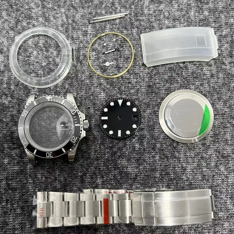 

41mm Assemble Watch Case Set for Seagull Eta2836-2 2824 3235 Movement Stainless Steel Case Sapphire glass,Dial,Bracelet,Hands