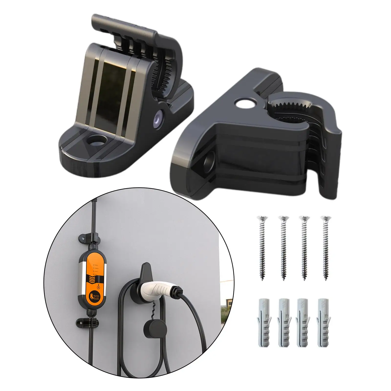 

Bracket Clamp Wall Mount Connector Holster Fixed Clip Portable Charger Holder Fit for Electric Car Electric Vehicle EV
