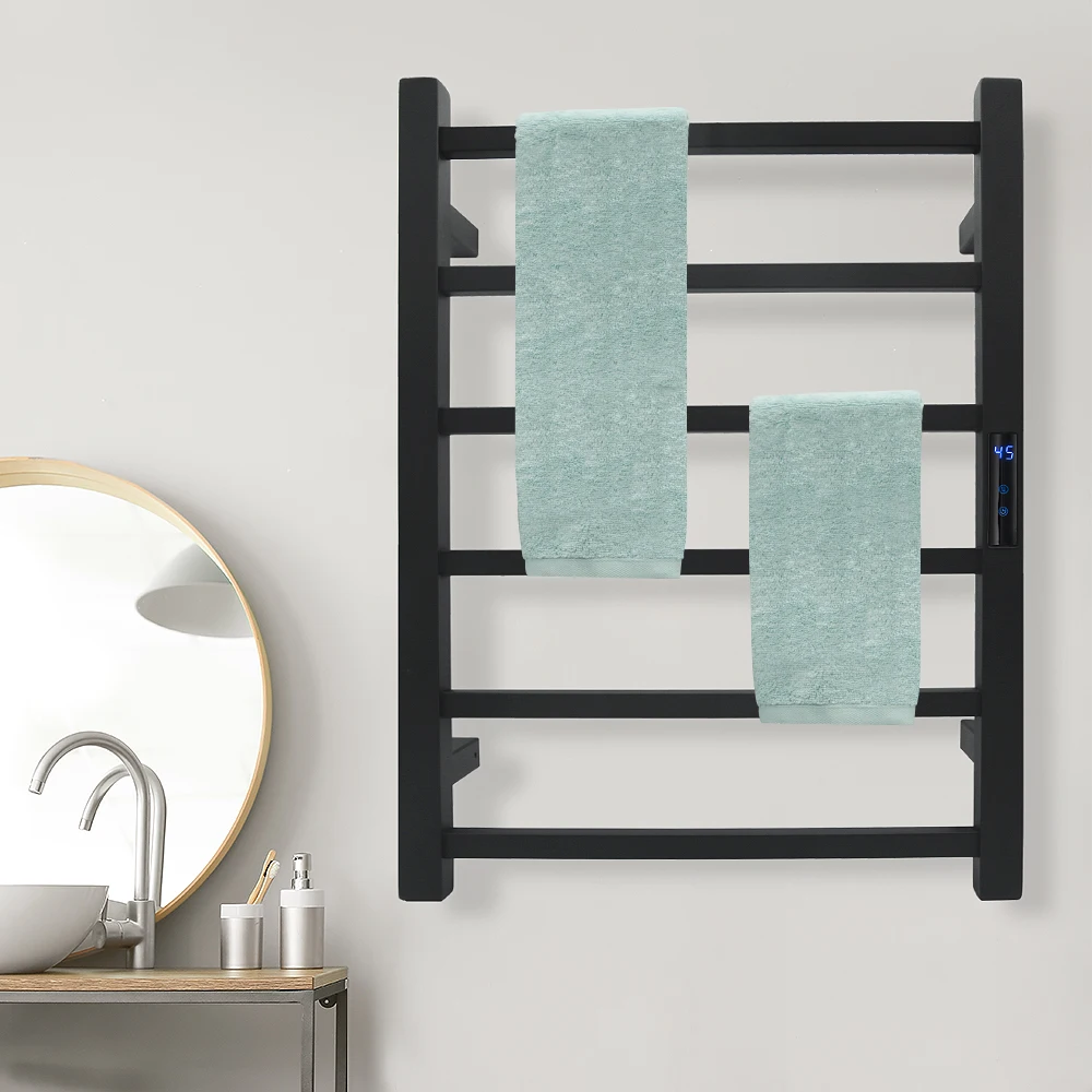 

Bathroom equipment Electric towel rack Stainless steel Temperature Time control Smart home Heated towel rail Towel