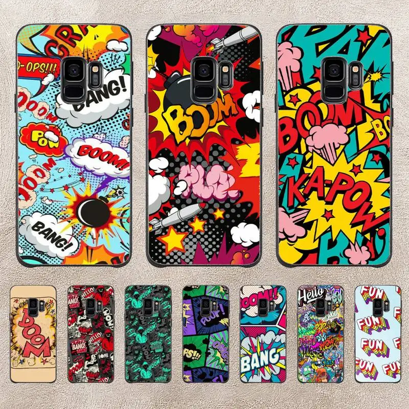 

BOOM WordArt Phone Case For Samsung Galaxy S6 S7 Edge Plus S9 S20Plus S20ULTRA S10lite S225G S10 Note20ultra Case