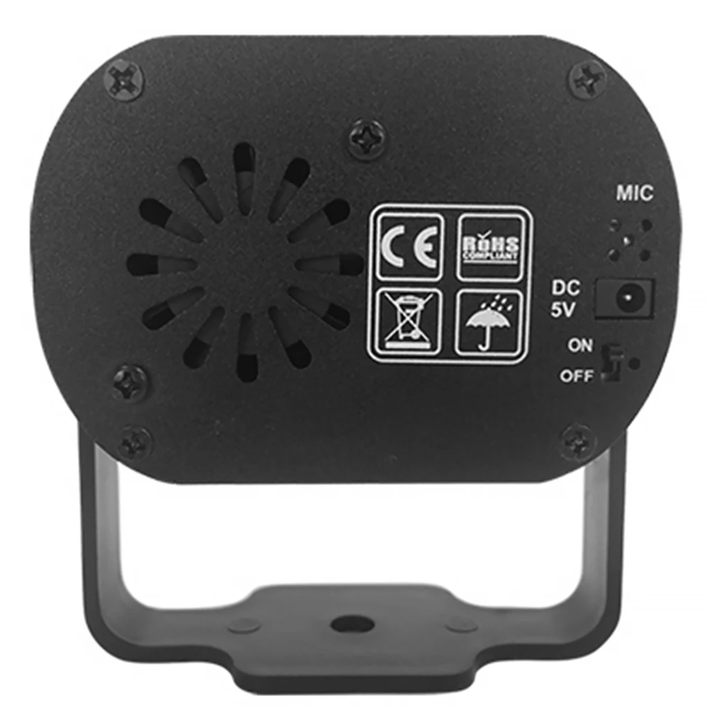 

Лазерный прожектор для дискотеки, миниатюсветильник ный стробоскоп с USB-зарядкой и голосовым управлением, празднисветильник сценический с...