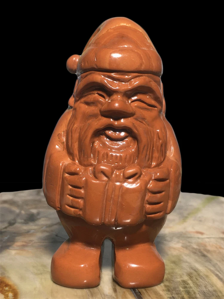 

Natural Stone Red Jade Quartz Crystal Snowman Meditation Reiki Mineral Specimen Ore Gemstone Christmas Decoration Souvenir Gift