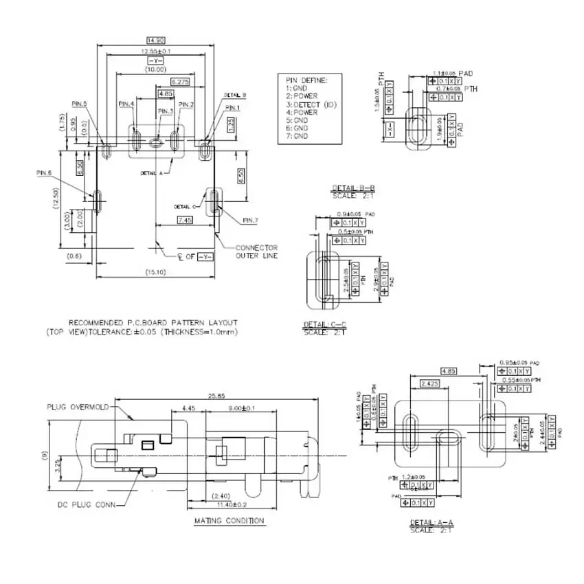 Разъем Питания Постоянного Тока Для Ноутбука Lenovo IdeaPad Yoga.