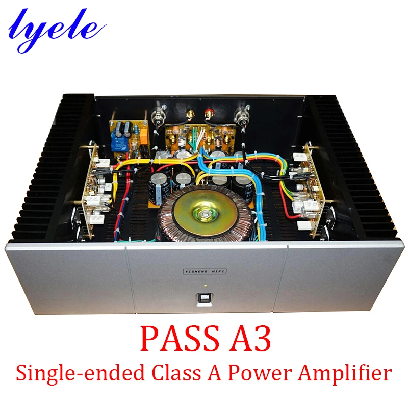 

Lyele Audio PASS A3 Hifi Class A Audio Amplifier Single Ended Power Amplifier High Power 30w*2 8ohms Balanced Input High End Amp