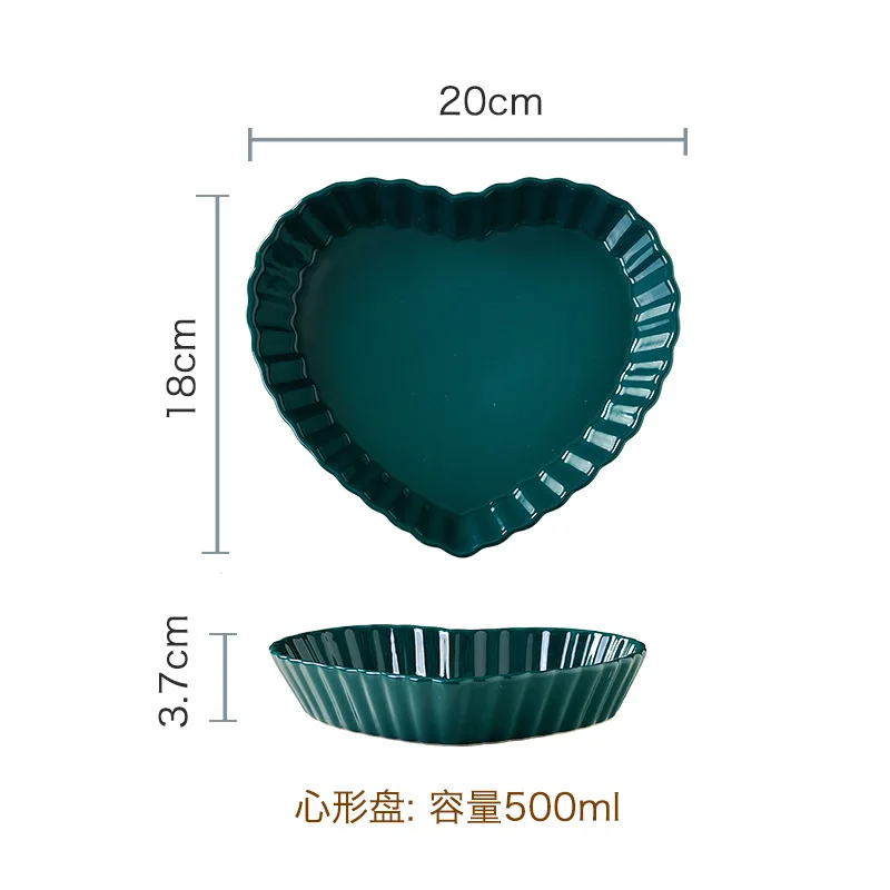 Зеленая керамическая тарелка с фруктами 4 сетки сушеные тарелки поднос для