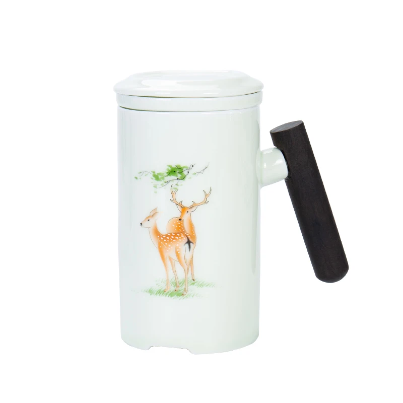 

Многоразовая кружка с перемешиванием интересная керамика Новинка Роскошная чашка с принтом 1 шт. персонализированные кружки с черной ручко...