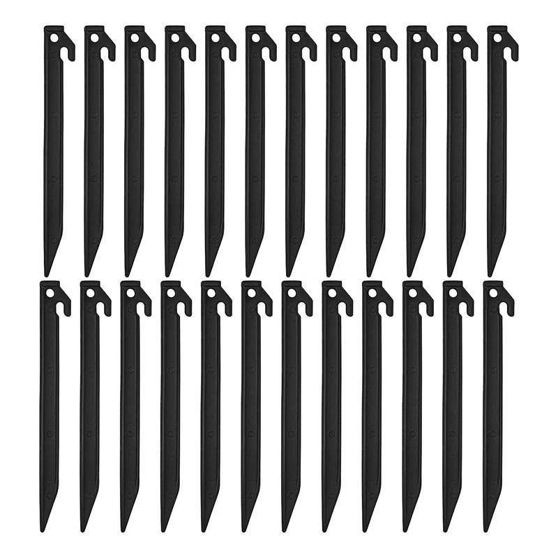 

24 Pieces Plastic Inflatable Stakes 8.8 Inch Yard Fixed Stakes Garden Decoration