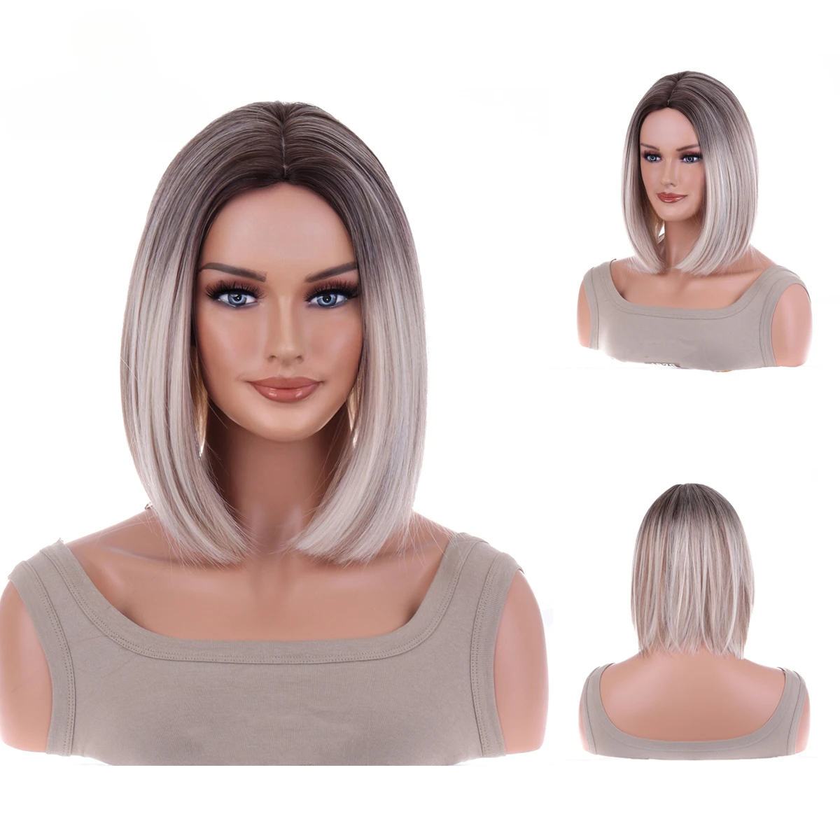 Парик из синтетического термостойкого волокна с волнистыми искусственными