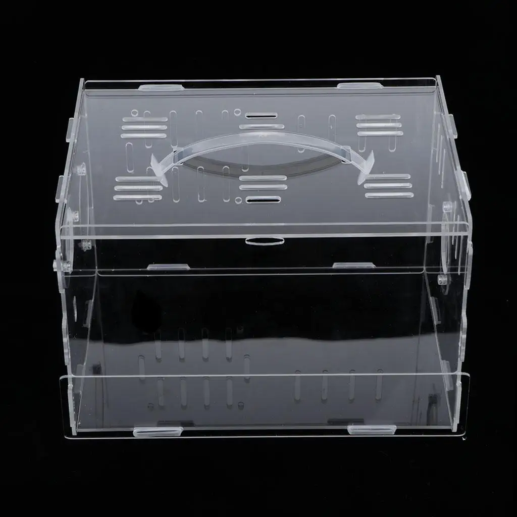 

Hamster Cage Acrylic Portable Villa Cage Small Pet House Nest single layer