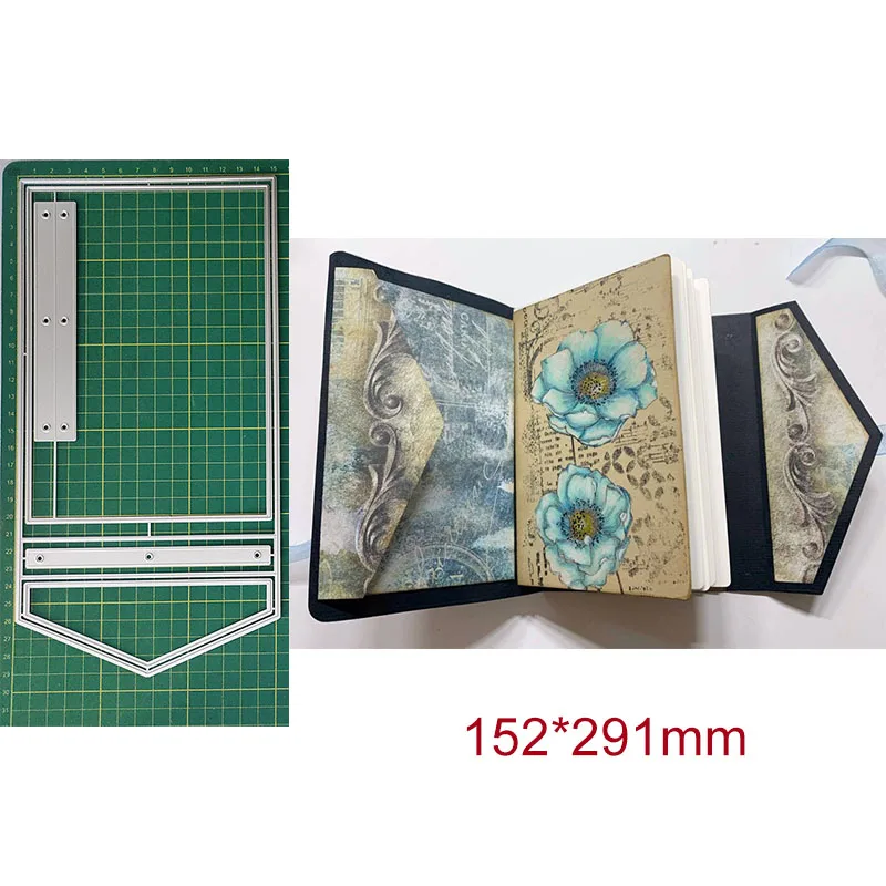 

Large Loose Leaf Photo Album Cover Metal Cutting Dies for DIY Scrapbooking Album Decorative Embossing Handmade Paper Cards Gift