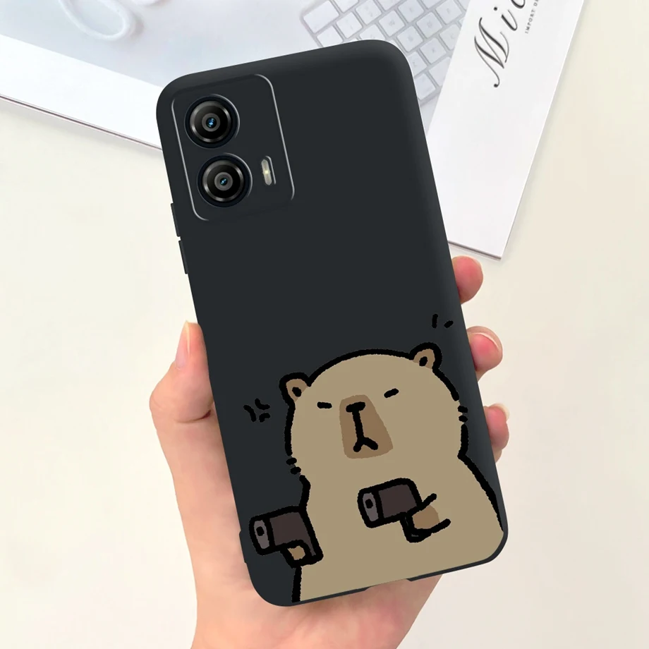 Чехол для телефона Motorola Moto G73 5G черный мягкий Силиконовый противоударный чехол