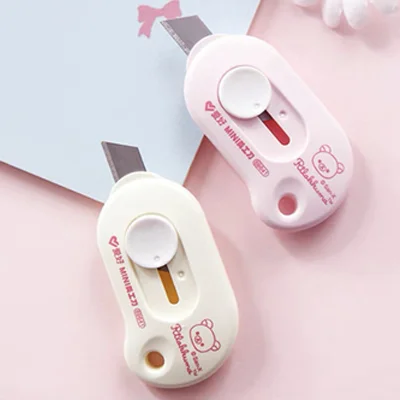 

16 шт. AIHAO 69641 миниатюрный выдвижной универсальный нож Rilakkuma ремешок для писем Kawaii студенческие офисные канцелярские принадлежности портативный