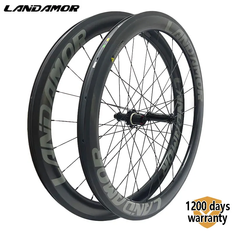 

LANDAMOR Road Bicycle Carbon Wheels 700C Quick Release 50 Height 27 Width Sapim Nipple Rim Brake Lightweight Tubeless Clincher