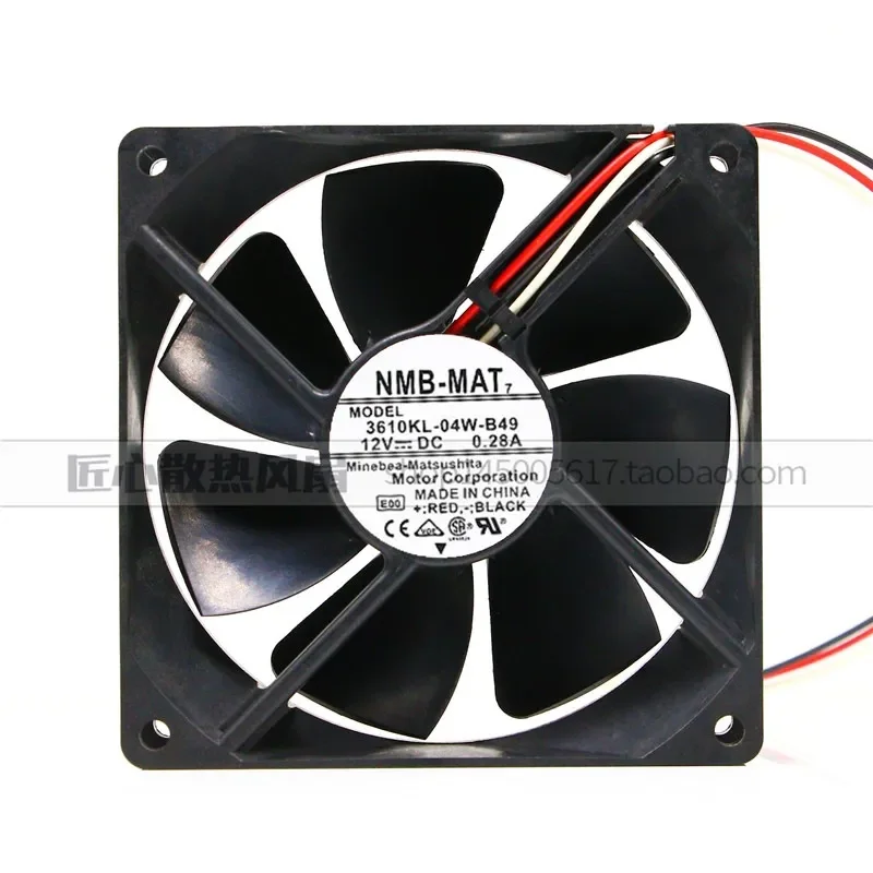 Фото 3610KL-04W-B49/B40 для NMB9025 12V 9CM DC вентилятор для корпуса ПК 0.28A, новый сменный охлаждающий вентилятор №1