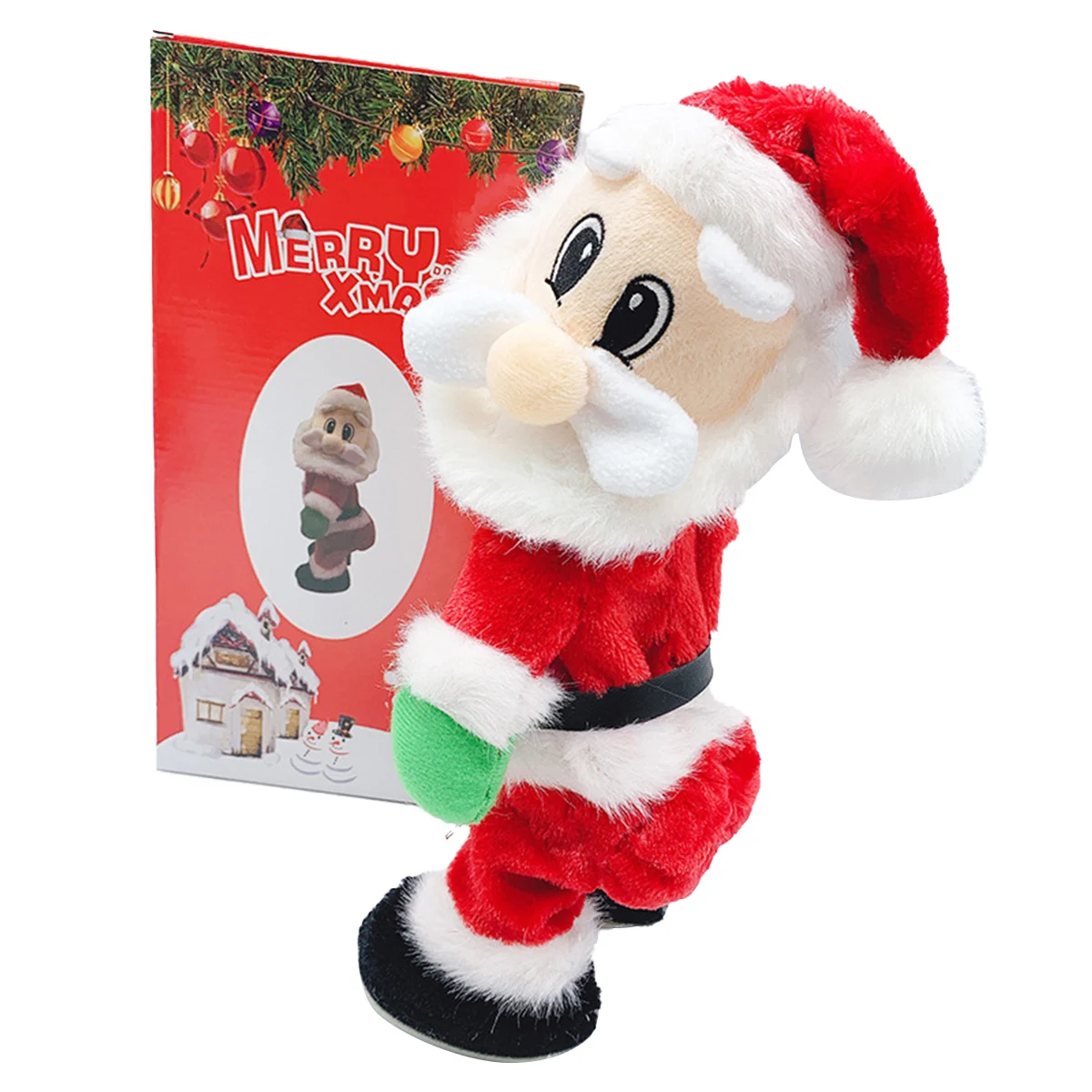 

Музыкальный танцующий Санта Клаус из пластика