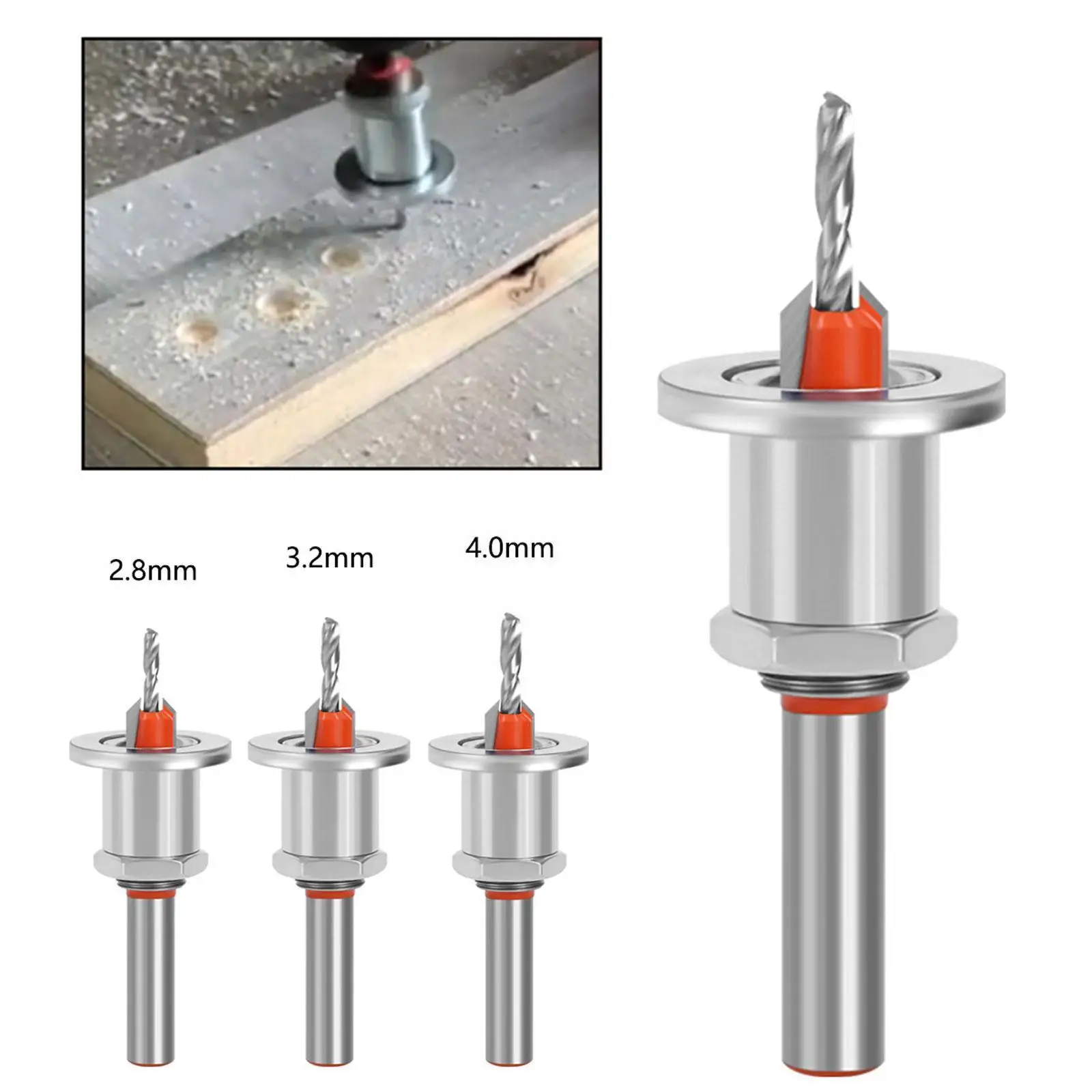 

8mm Shank HSS Countersink Woodworking Router Bit Set Milling Tip Cutter YG6X Screw Dril Adjustable Counterbore Extractor Ca V5F4