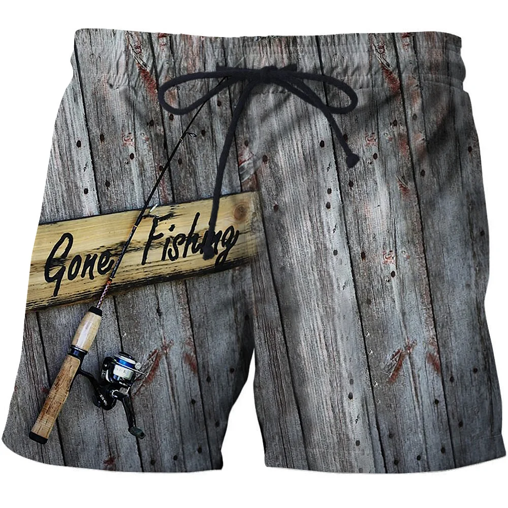 New Summer fish Men Casual Shorts 3d Fishing Trousers Women/Men Swimming surfing shorts Men Funny Sport Pants men clothing