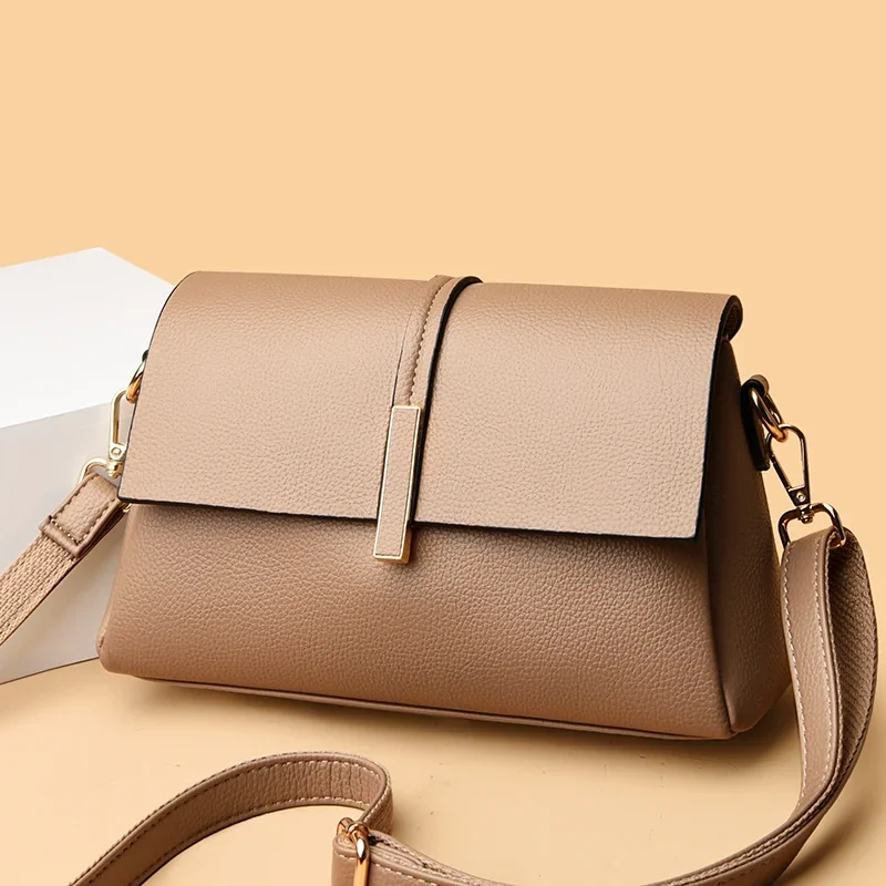 Высококачественные сумки через плечо из мягкой натуральной кожи для женщин 2024