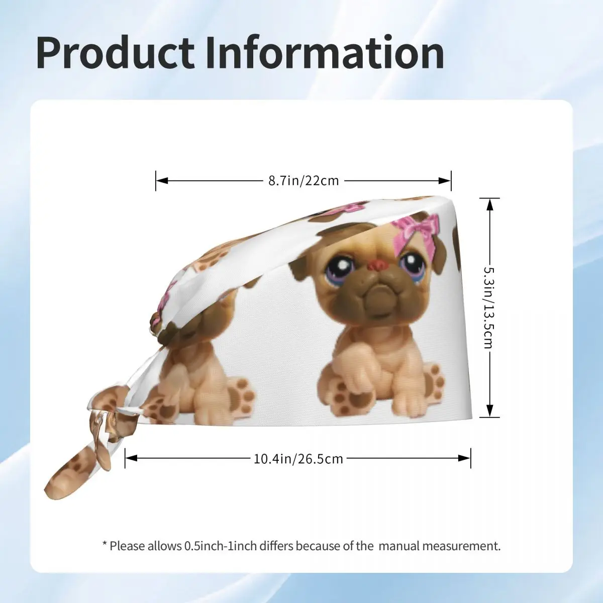 Фото Медицинская шапочка Coquette Littlest Pet Shop LPS Bulldog 451, регулируемая, для врачей, стоматологов, мужчин и женщин №2