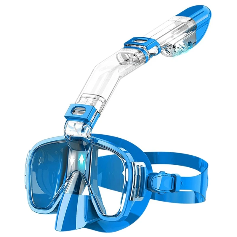 

Snorkel Foldable Diving Cover With Dry Top System And Camera Mount,Professional Snorkeling Gear For Kids