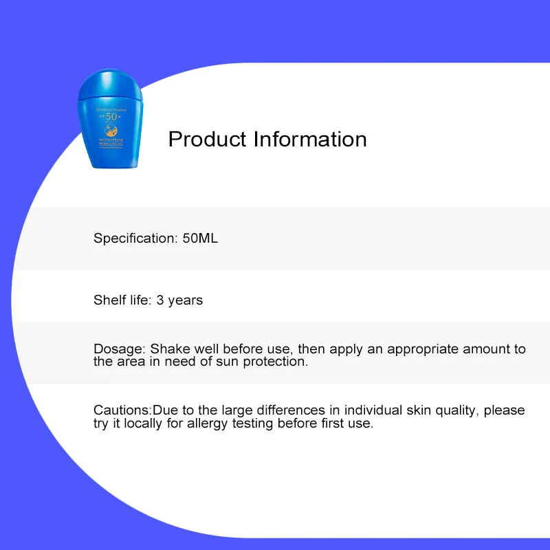 Фото Японский солнцезащитный крем Shiseido 50 мл 2-в-1, изоляция лица и тела, увлажняющая защита, сывороточный прохладный, нежирный морской Frontier UV SPF50 + №5