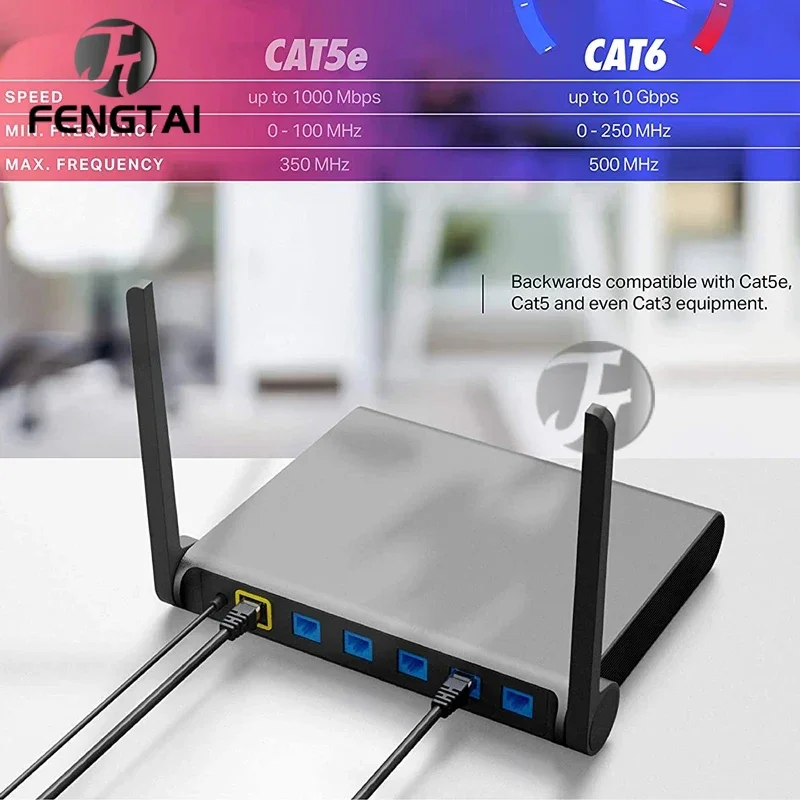 Фото Кабель FT Ethernet Cat6 Ethernet-кабель Cat6 Lan starlink UTP CAT6 RJ 45 Сетевой кабель 10 м/50 м/20 м Патч-корд для ноутбука Маршрутизатор RJ №4