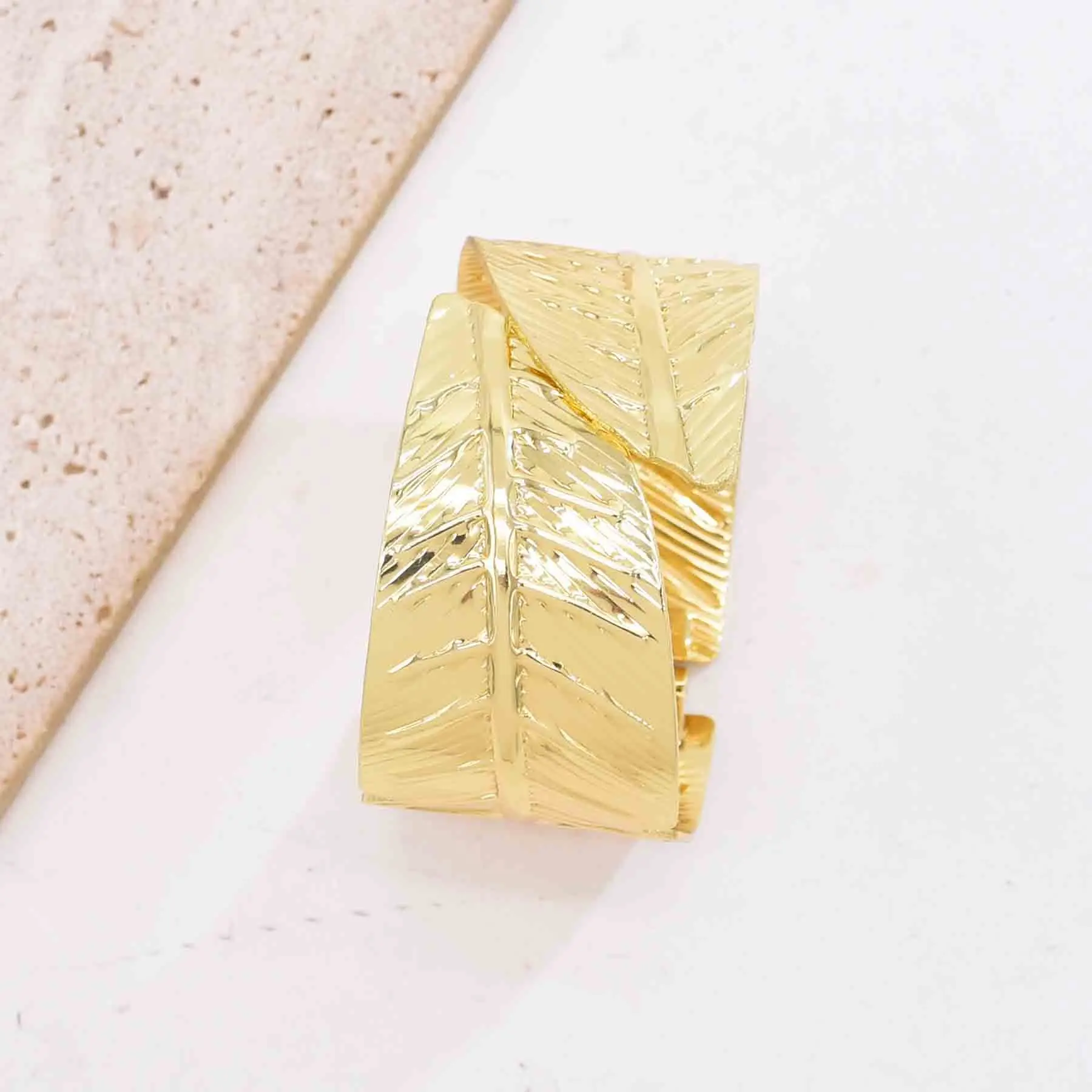 Модный Женский Браслет В Стиле Панк С Узором Виде Сусального Золота Широкий