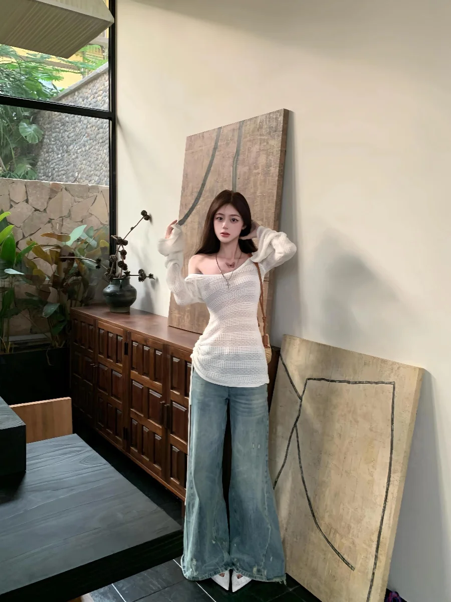 Белые Полые солнцезащитные козырьки Sakurada Wheatlife новинка свободные тонкие