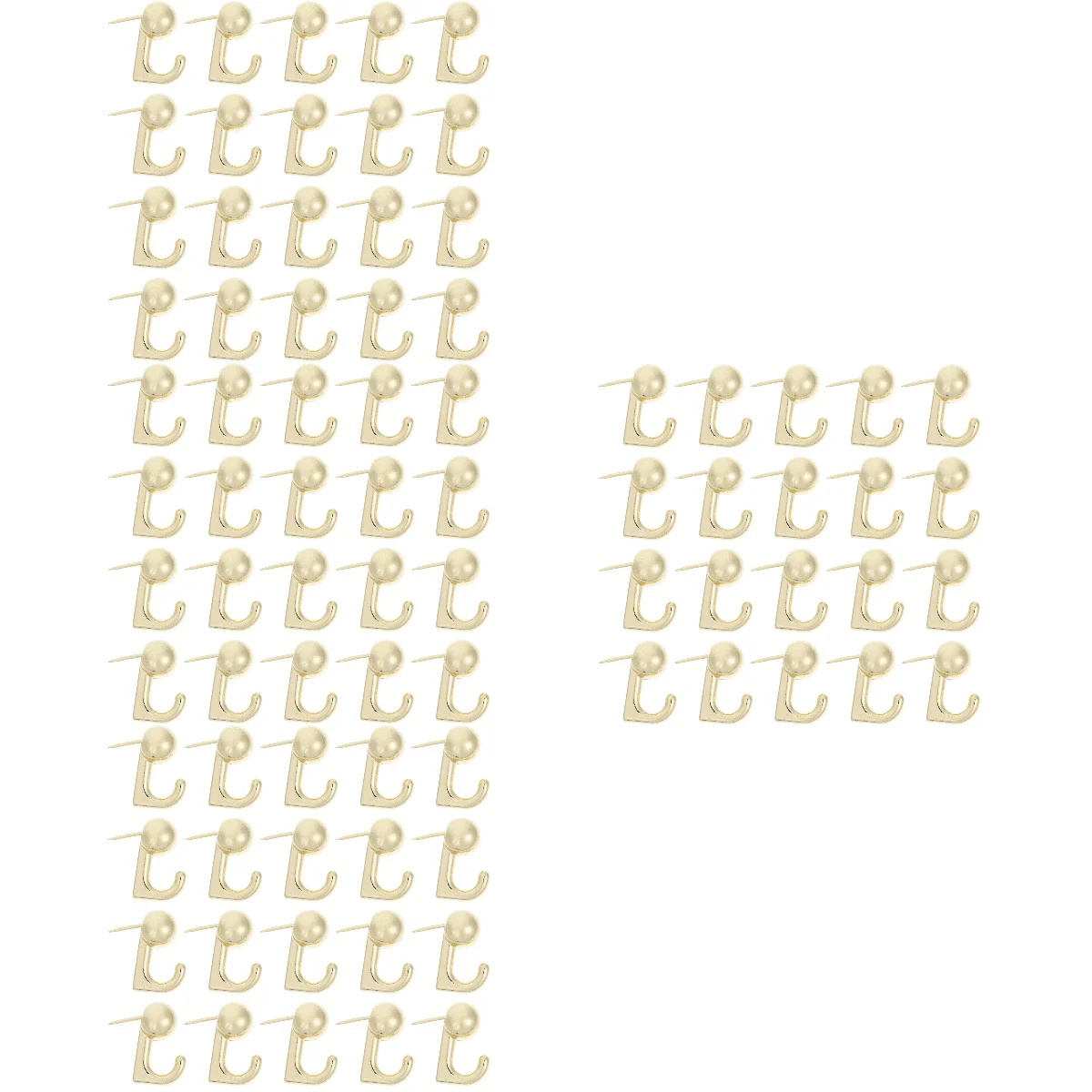 

80 Metal Push Pin Hooks Thumb Tacks Wall Push for Cork Board Bulletin Board