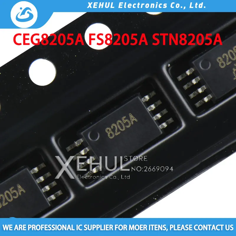 10-100 шт., новые литиевые батареи 8205A CEG8205A FS8205A STN8205A TSSOP8