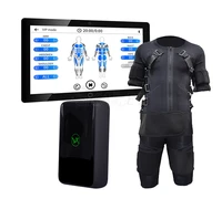 well quality microcurrent ems relaxing muscle stimulation body massage fitness suit