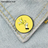lets go naked with my banana pin custom funny brooches shirt lapel bag cute badge cartoon jewelry gift for lover girl friends