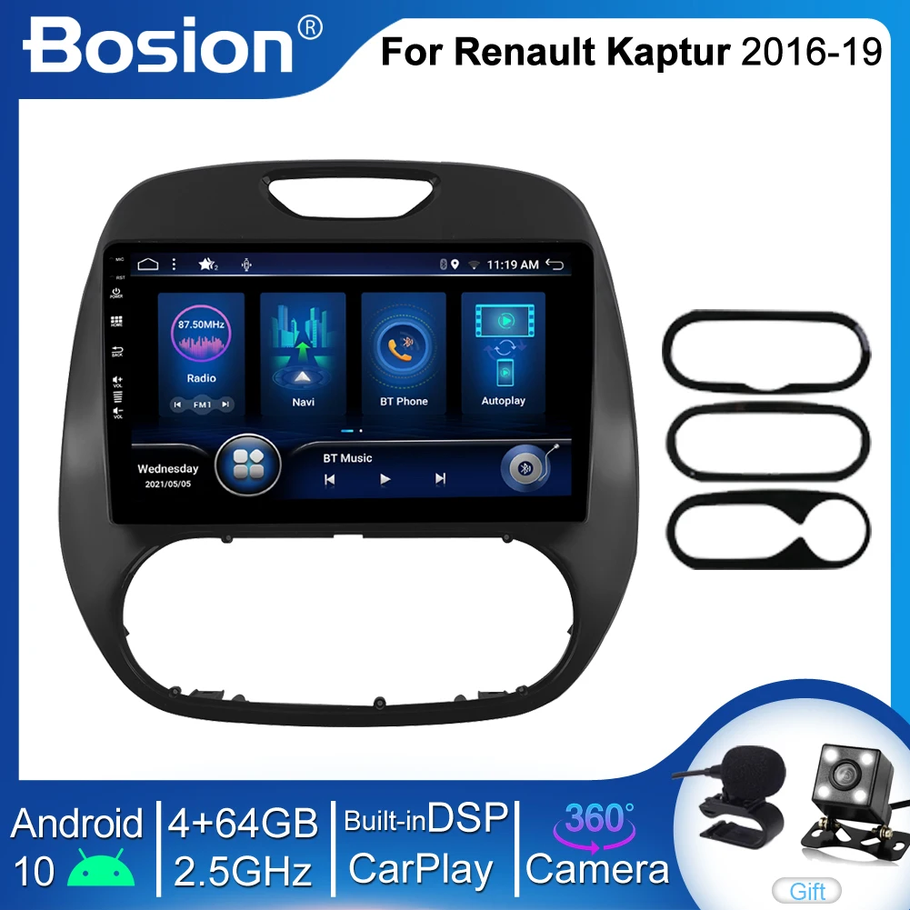 

Bosion 9" 4GB+64G 2 din Android 10 Car multimedia Radio Video Player for Renault Kaptur Captur 2016-2019 car GPS Navigation WiFi