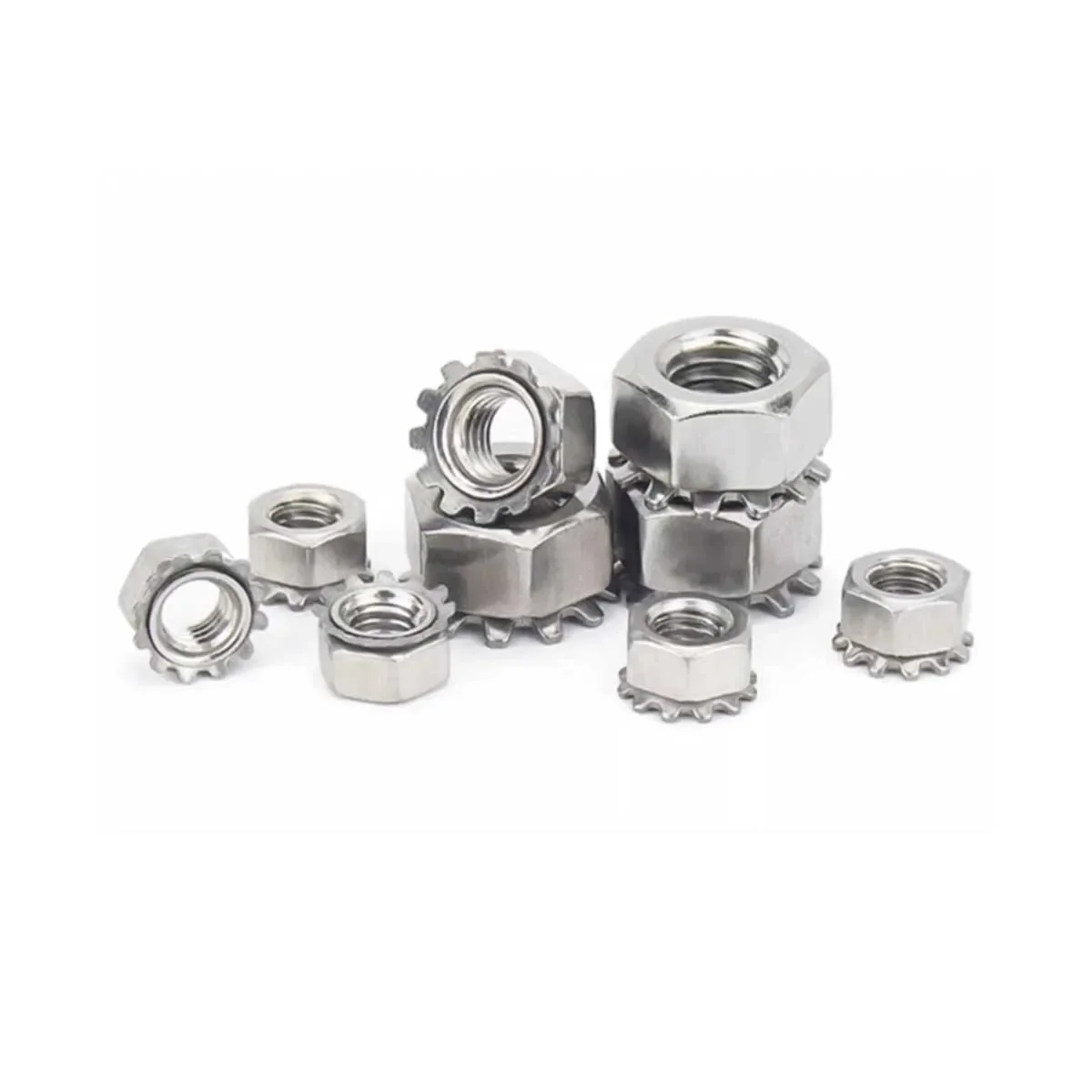 K-образная гайка из нержавеющей стали 304 с зубчатой гайкой M3M4M5M6M8M10