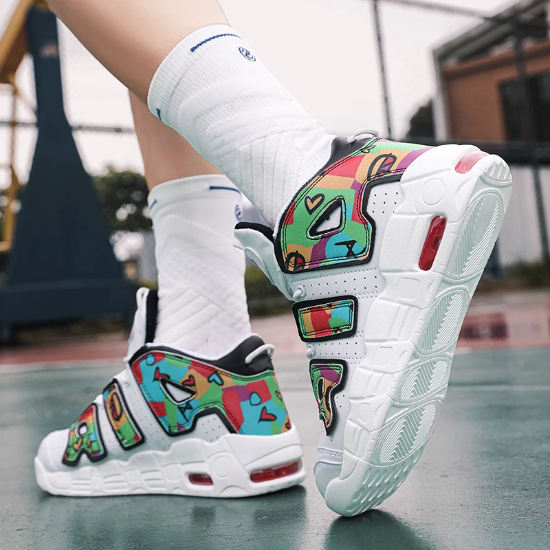 QNX-913 NEW Mens Basketball Sneakers Non-Slip Gym Training Sports Shoes for Womens Wearable ForMotion Basketball Shoes for Kids