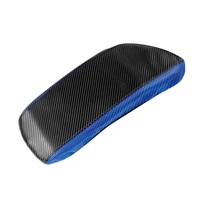 car carbon fiber center console lid armrest box leather protective cover cushion pad for nissan note e13 aura e power