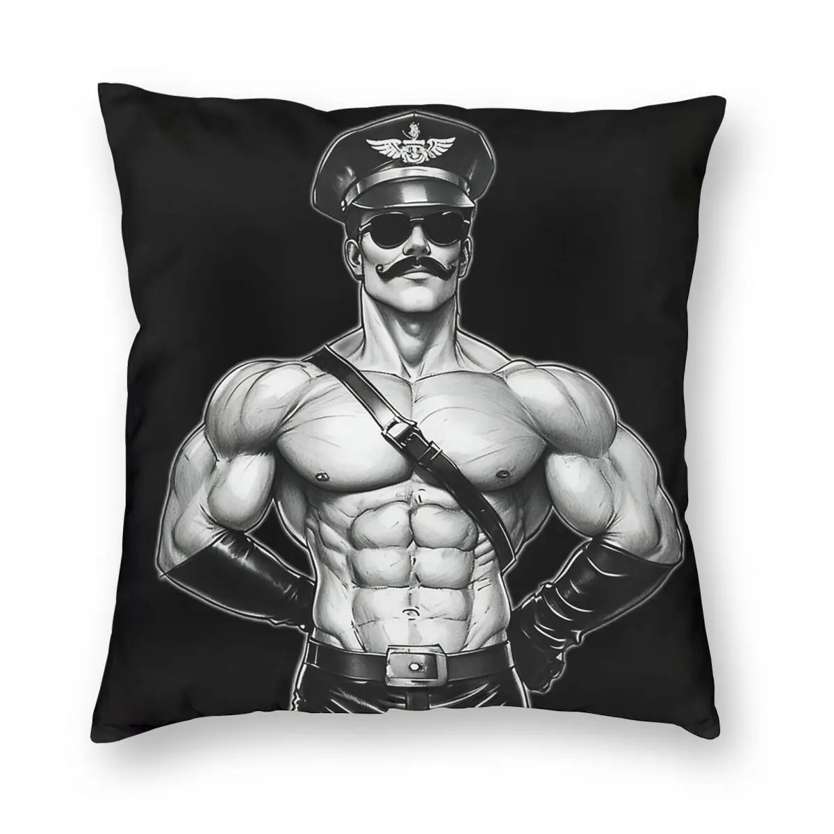 

Квадратная наволочка «Том Финляндия», папа-гей-прайд, полиэстер, лен, бархат, креативный декор на молнии, чехол для подушки для кровати