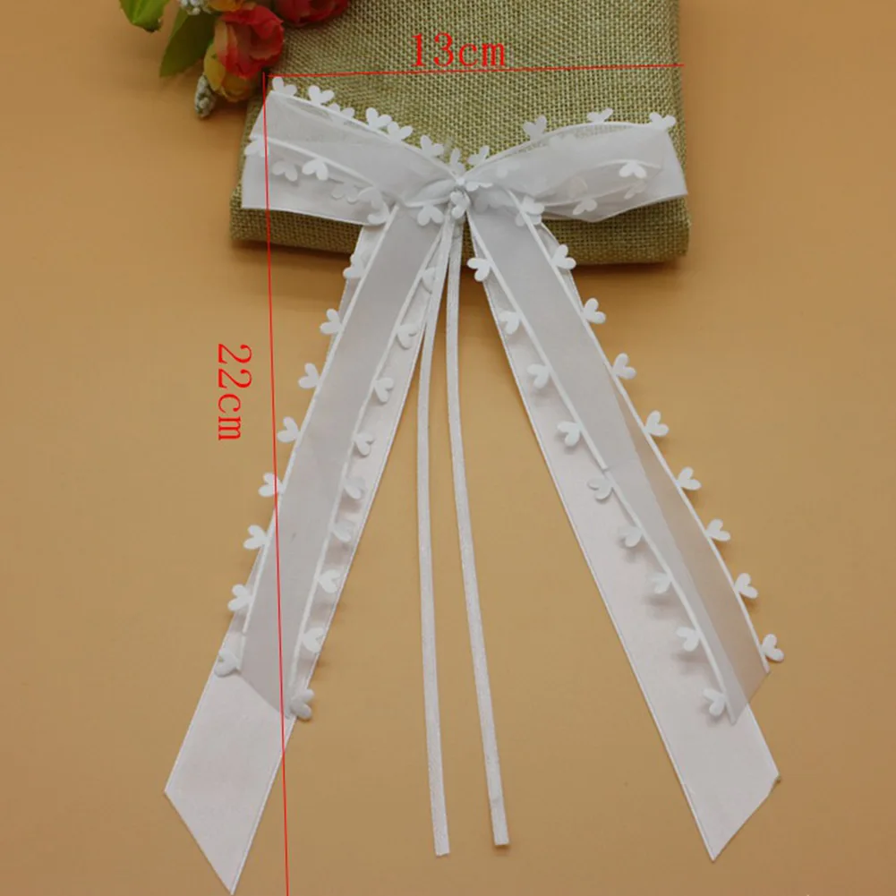 

Wedding Bows Bows Wedding Vase White 30Pcs About 13*22cm Cars Chairs Party Photo Decoration Ribbon Bow Brand New
