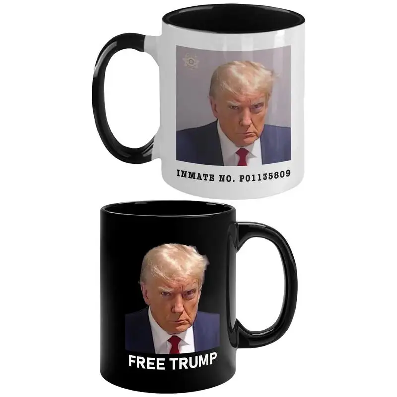 

Trump Mugshot Mug Novelty Coffee Mugs Ceramic Tea Cup Printed Picture Cup Drinkware Gifts Fade Resistant United States Seal Mug