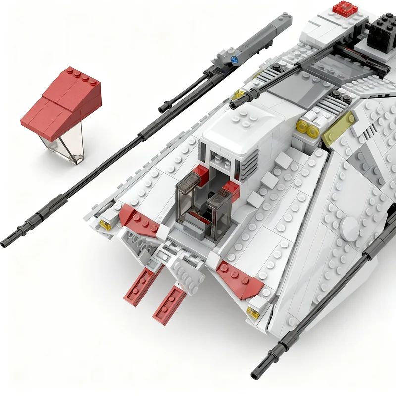 Фото 2060 деталей MOC Star Battle UT-AT, модель транспортного средства для нестабильной местности с артиллерийским вооружением, конструктор, игрушка, подарок на Рождество, архитектурная модель №4