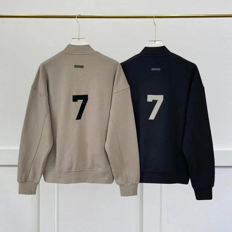 

New Oversized Essentials Men Baseball Jacket Back Letter 7 Jackets Coat Oversized Unisex Streetwear Hip Hop Coat