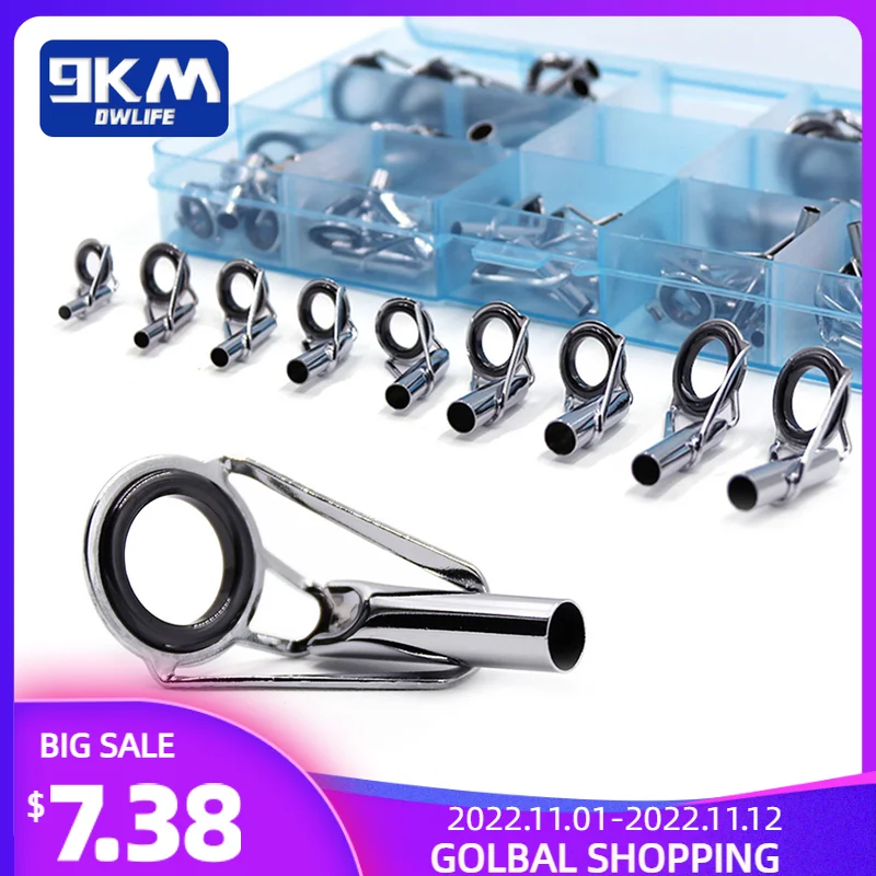 

Направляющие для удочки 24 ~ 230 шт., набор для ремонта удочки, наконечники, верхние направляющие, керамическое кольцо из нержавеющей стали, для...